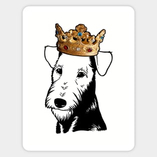 Airedale Terrier Dog King Queen Wearing Crown Sticker